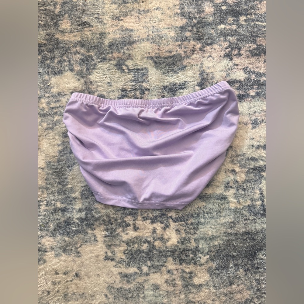 Tube top with ruched sides